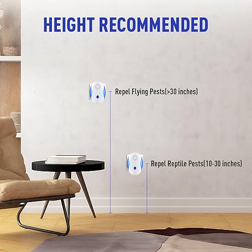Miniatura 5 de Repelente ultrasónico de control de plagas, repelente de plagas ultrasónico 4 en 1, control de plagas en interiores para ratones, mosquitos,