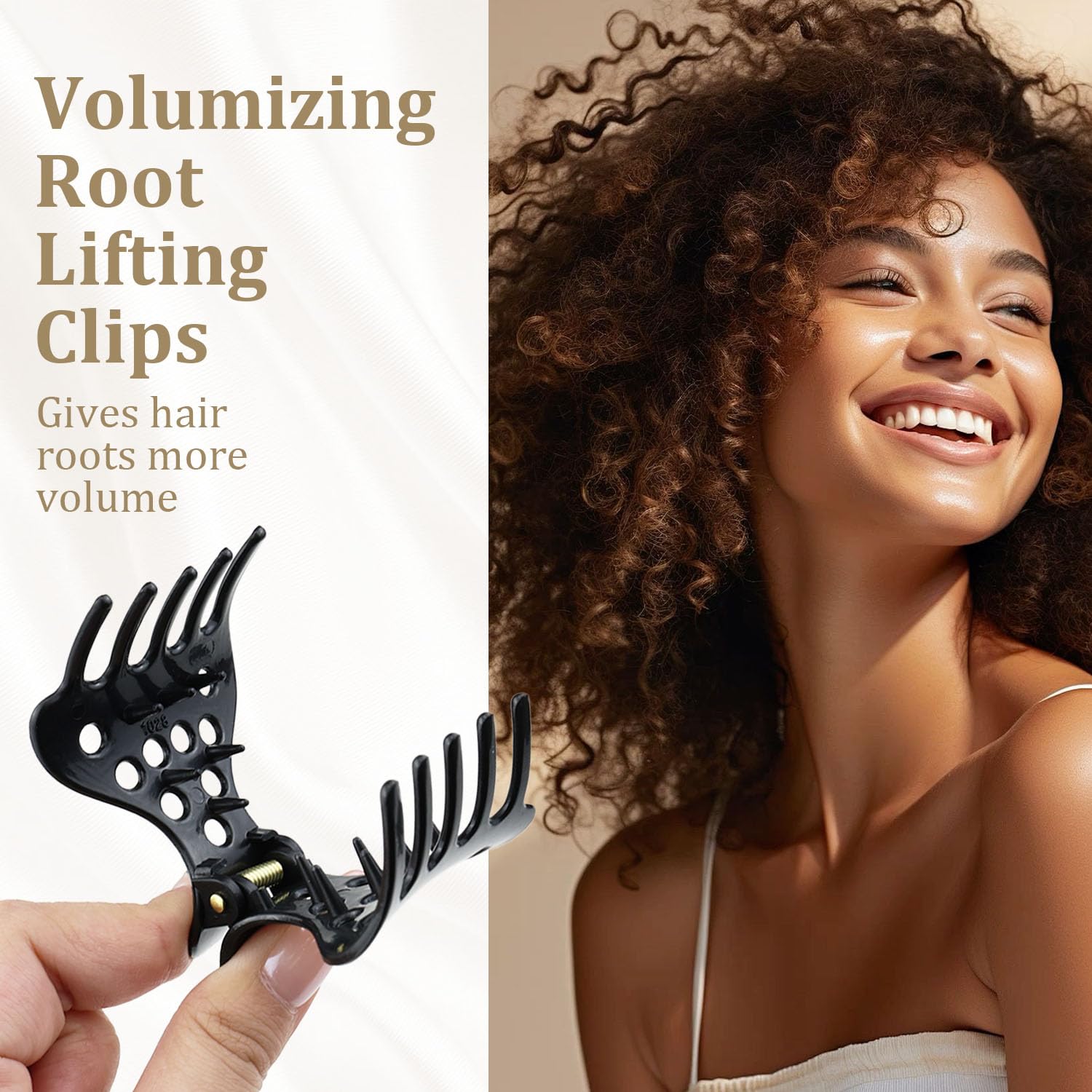 8 Root Lifting Hair Clips for Volume at the Roots and Curls that Bounce， Root Lifter for Volume Clips (Soft)