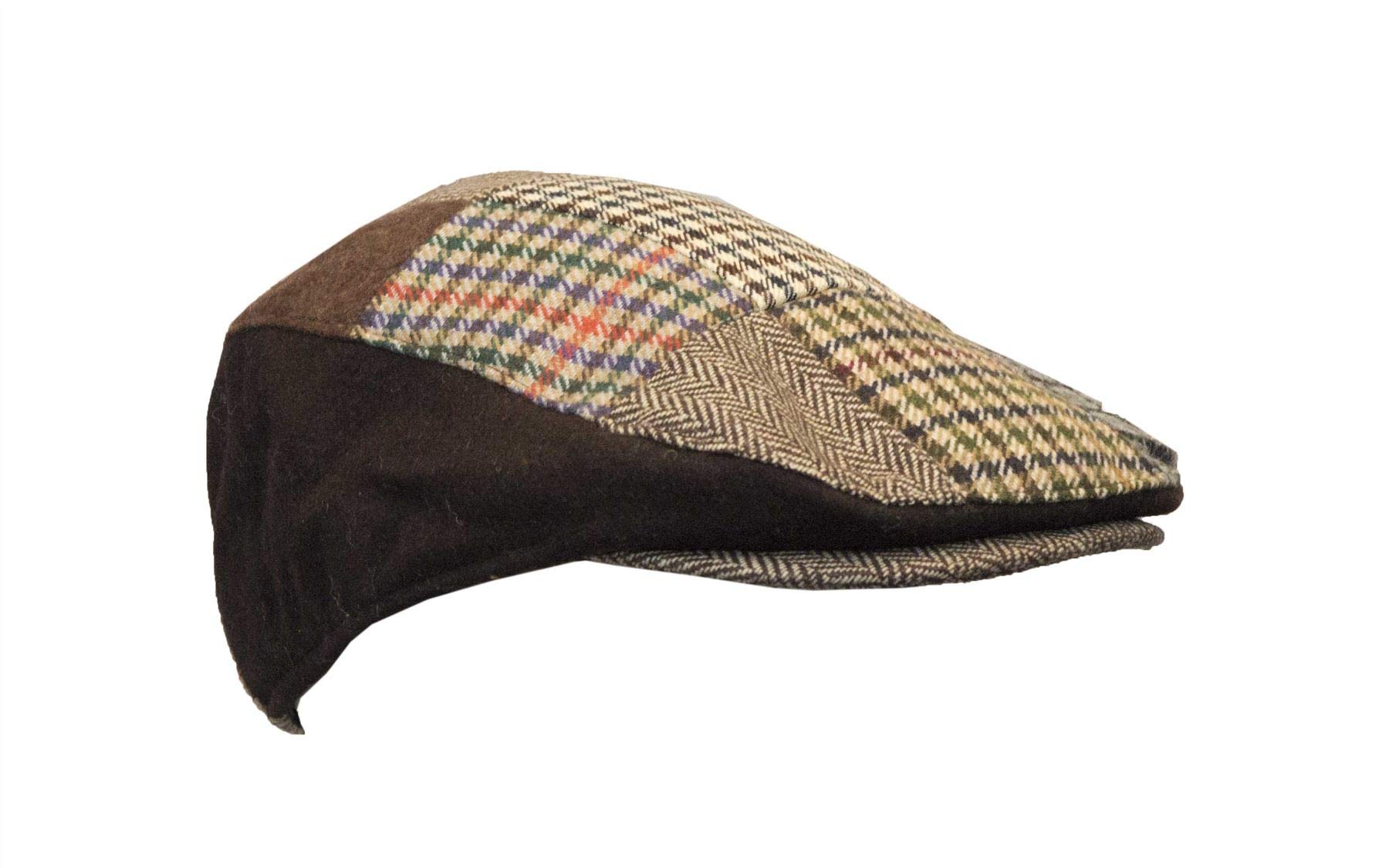 WALKER AND HAWKES - Wool Patch Digby Flat Cap - Brown - 2XL (61cm)