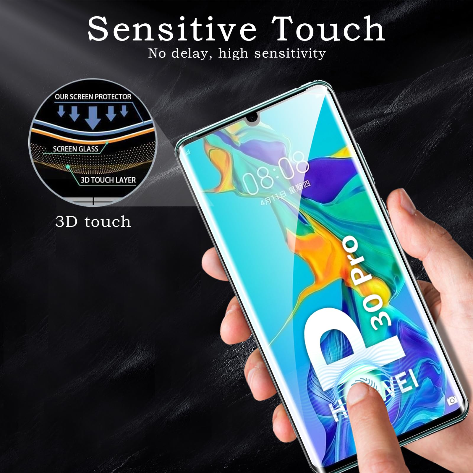 Nandu ZenGlass Pellicola Protettiva In Vetro Flessibile Per Huawei P30 Posteriore - 9H Anti Graffio - Made In Germany