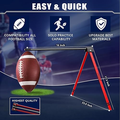 Miniatura 20 de Camiseta de fútbol para patadas de fútbol, soporte portátil para patadas, camiseta compatible con todos los tamaños de fútbol, equipo de práctica