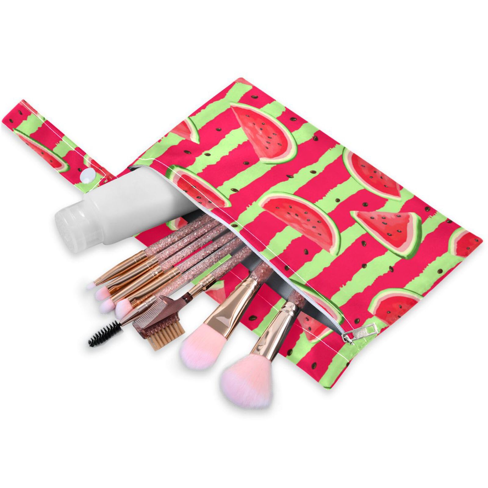 ATTX Watermelon Rind Wet Dry Bags 2-Pack - Reusable Cloth Diaper Storage for Travel, Beach & Gym | Multi-Use Waterproof Bags for Swimsuits, Baby Clothes, Sports Gear#98