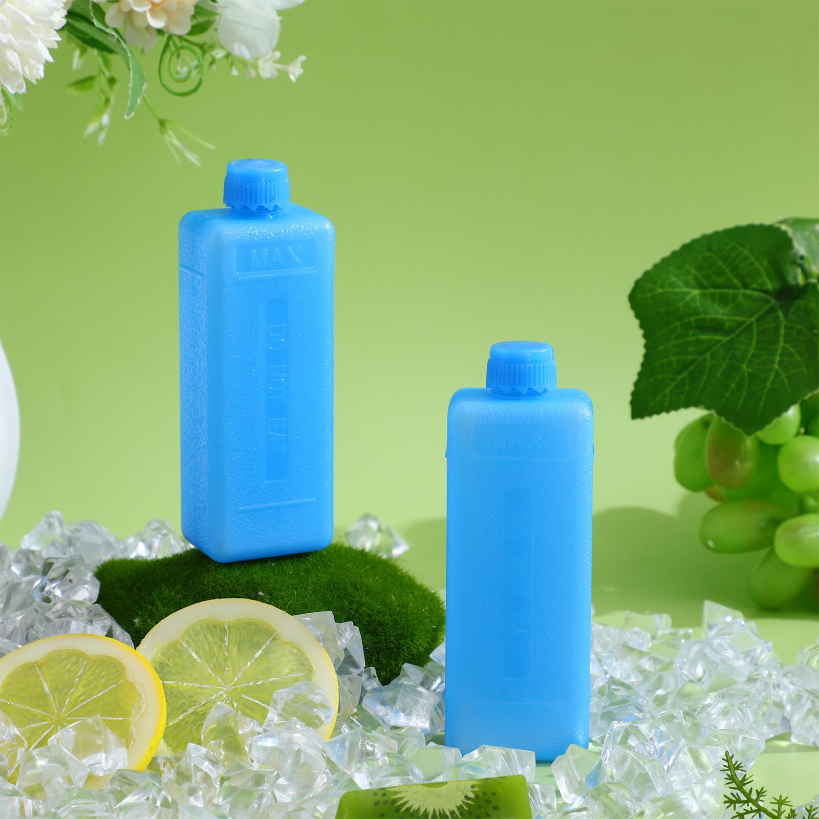 10 Packs De Glace Réutilisables – PE, Bleu, 11,5×4×3 Cm, Pour Rafraîchisseur D'air Portable