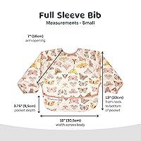Vista 5 de Tiny Twinkle - Babero a prueba de suciedad para bebés y niños pequeños, bonito, de manga larga, impermeable, lavable a máquina, cierre a prueba
