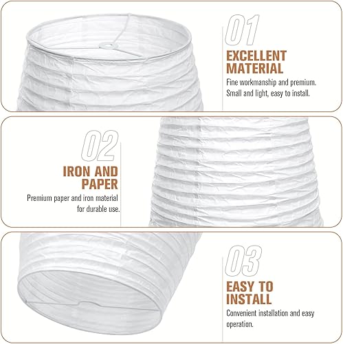 Miniatura 4 de Totority Pantalla de piso de papel, lámpara de pie de papel de arroz, lámparas de pie de esquina, lámpara alta, reemplazo de la cubierta de la