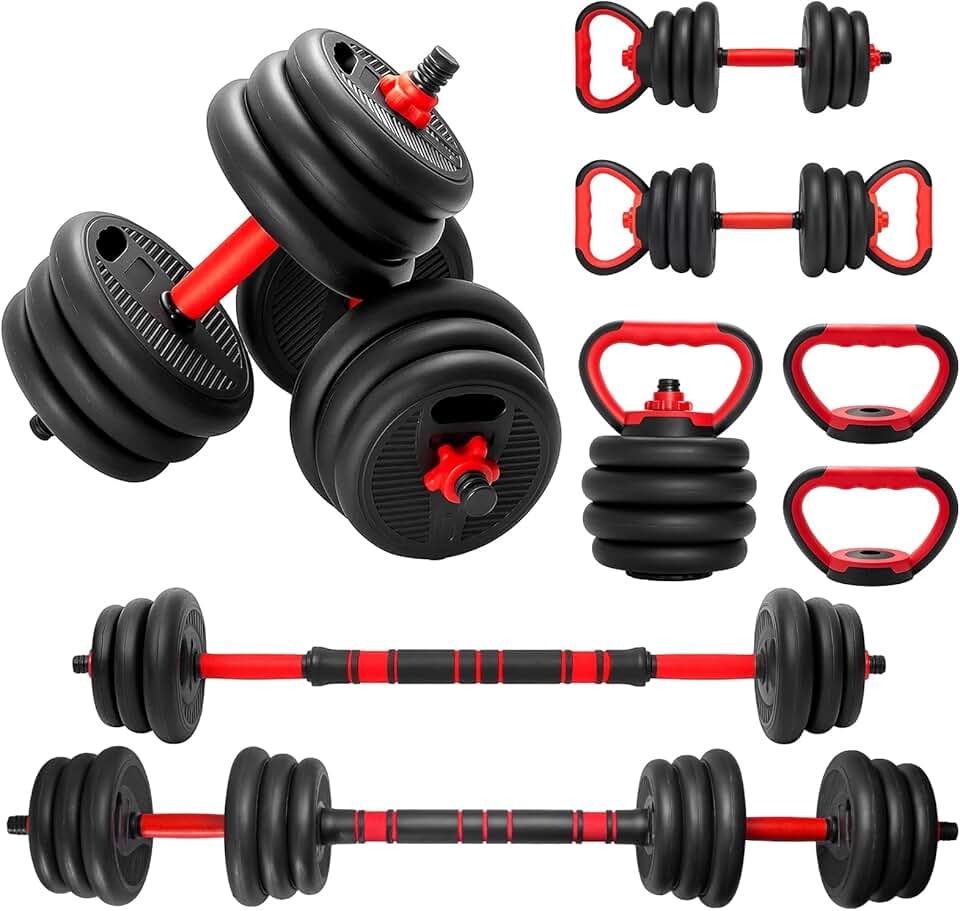 20Kg Dumbbell Set, Adjustable Home Gym Weights for Men & Wom