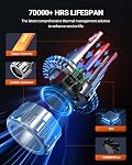 SEALIGHT H11/H9/H8 LED Headlight Bulbs, 70000 Lumens Super Bright LED Bulbs with Cooling Fan, 800% Brighter S6 Light Bulbs 6500K Cool White Conversion Kits, Plug and Play, Pack of 2