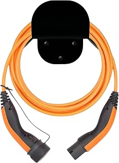 Wallbox Kabelhalter (Schwarz) - Wandhalterung für Ladekabel - Kabelhalterung Kabel und Stecker - Halterung Ladekabel Elektroauto - Verlängerungskabel Halter - Ladekabelhalter und Steckerhalter