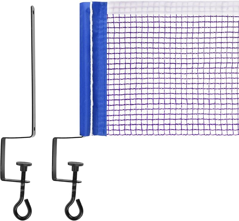 Cosmos Table Tennis Net Replacement 72 in Standard Ping Pong Net Set Portable Table Tennis Practice Net Ping Pong Training Net with Adjustable Bracket Fits Table Tennis Tables up to 1.25" Thick Table
