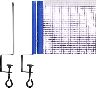 Cosmos Table Tennis Net Replacement 72 in Standard Ping Pong Net Set Portable Table Tennis Practice Net Ping Pong Training Net with Adjustable Bracket Fits Table Tennis Tables up to 1.25" Thick Table