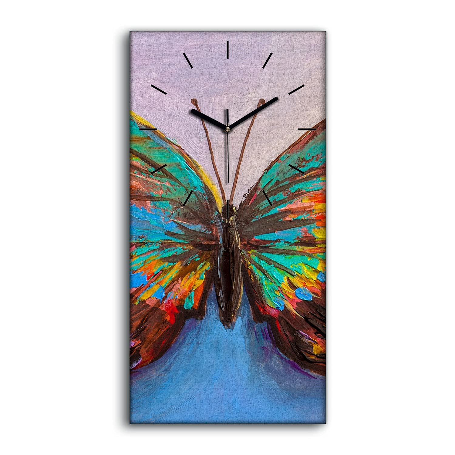 Horloge sur Toile Papillon pour une Chambre Zen et un Salon Moderne