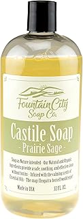 Pure Castile Liquid Soap, Prairie Sage, 32 Ounces | Made with Organic Oils | Face, Body, Hair, Laundry, Pets & Dishes | Co...