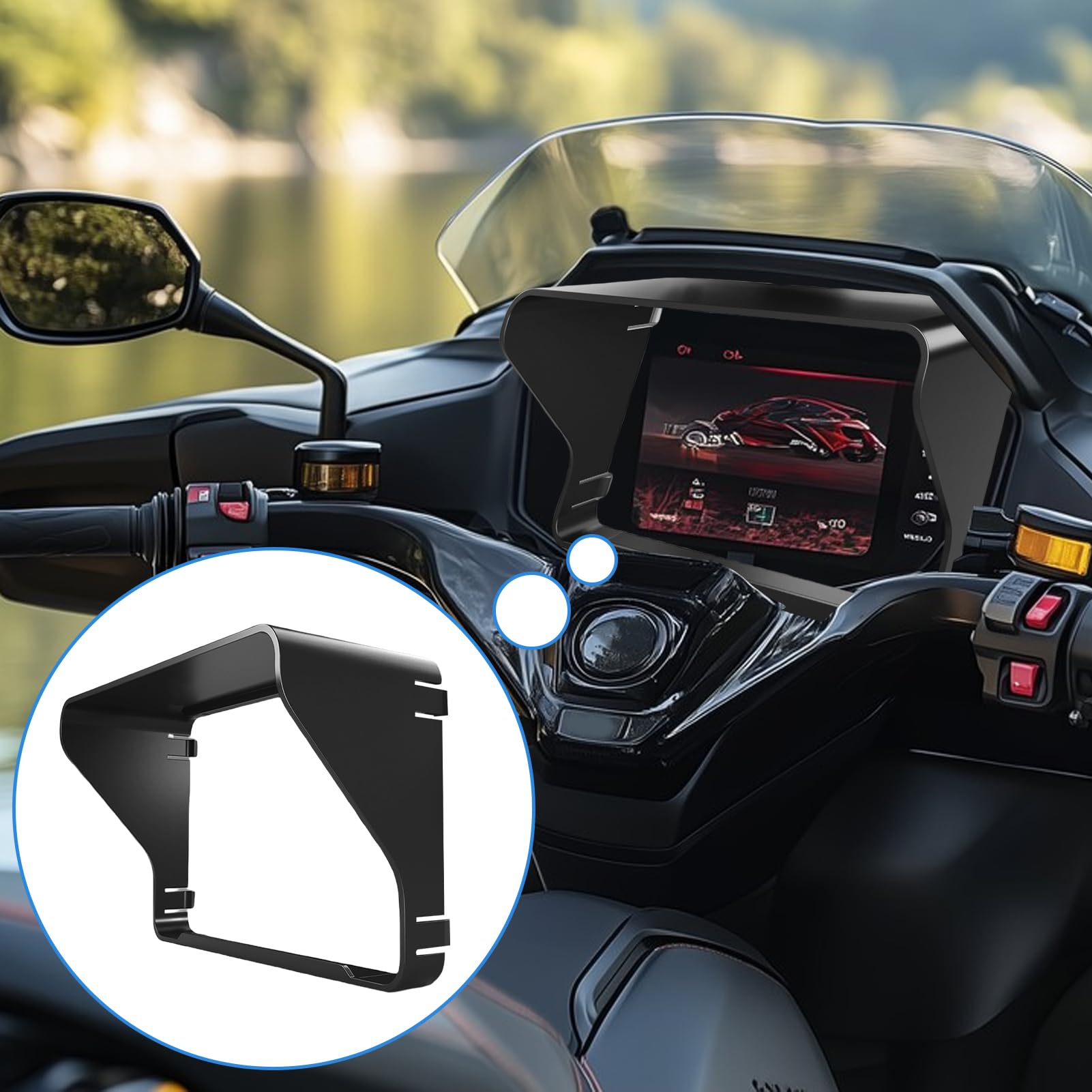 Copri Cruscotto Moto - Parasole per il Cruscotto della Moto | Protezione Riflettente per la Visiera di Navigazione per Uso Esterno per Amanti di Scooter, Motocicli e Ciclismo