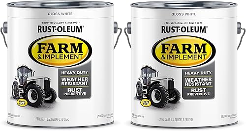 Vista 337 de Rust-Oleum Farm & Implement 280165-2PK - Pintura esmaltada, galón, negro brillante, paquete de 2