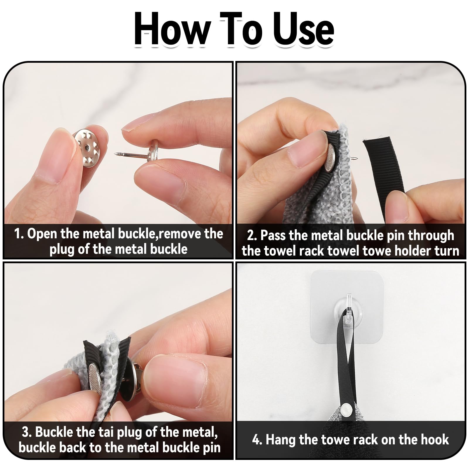 30 ganci per asciugamani con clip in metallo, 3 colori per asciugamani, senza cuciture, clip per asciugamani da bagno, stracci, vestiti (nero, bianco, grigio)