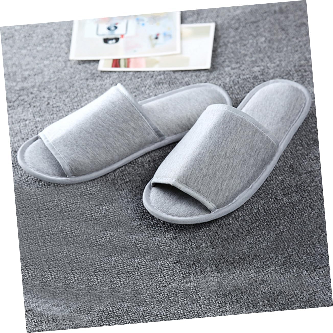NOLITOY 2pairs Portable Disposable Slippers for Travel Lightweight and Breathable Indoor Guest Slippers for Hotels and Spas
