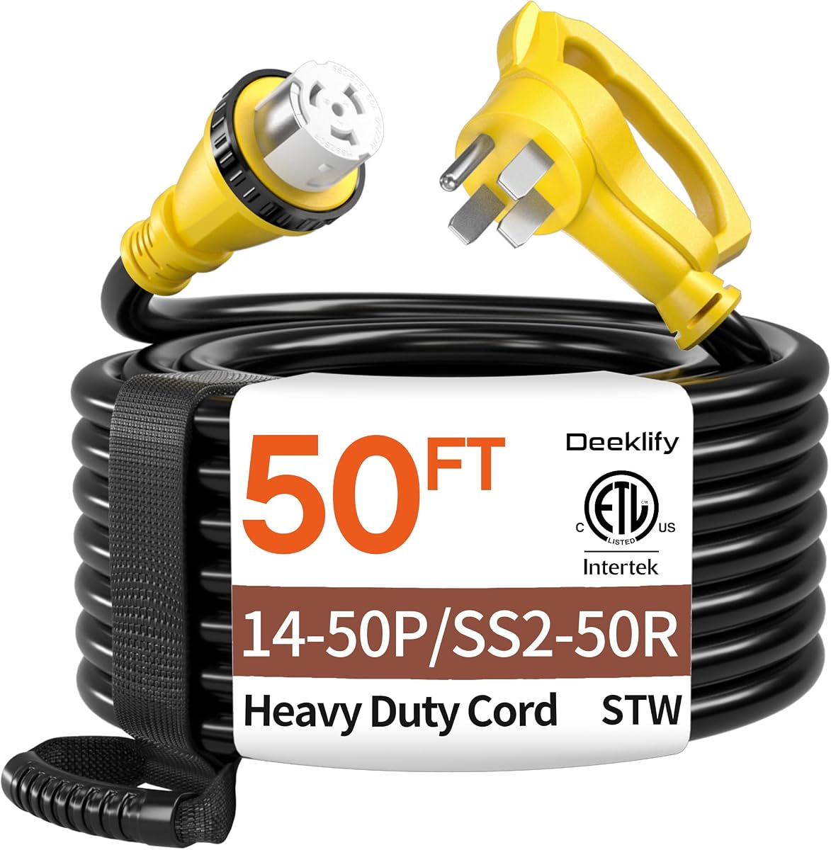 50FT 50 Amp Generator Cord NEMA14-50P/SS2-50R
