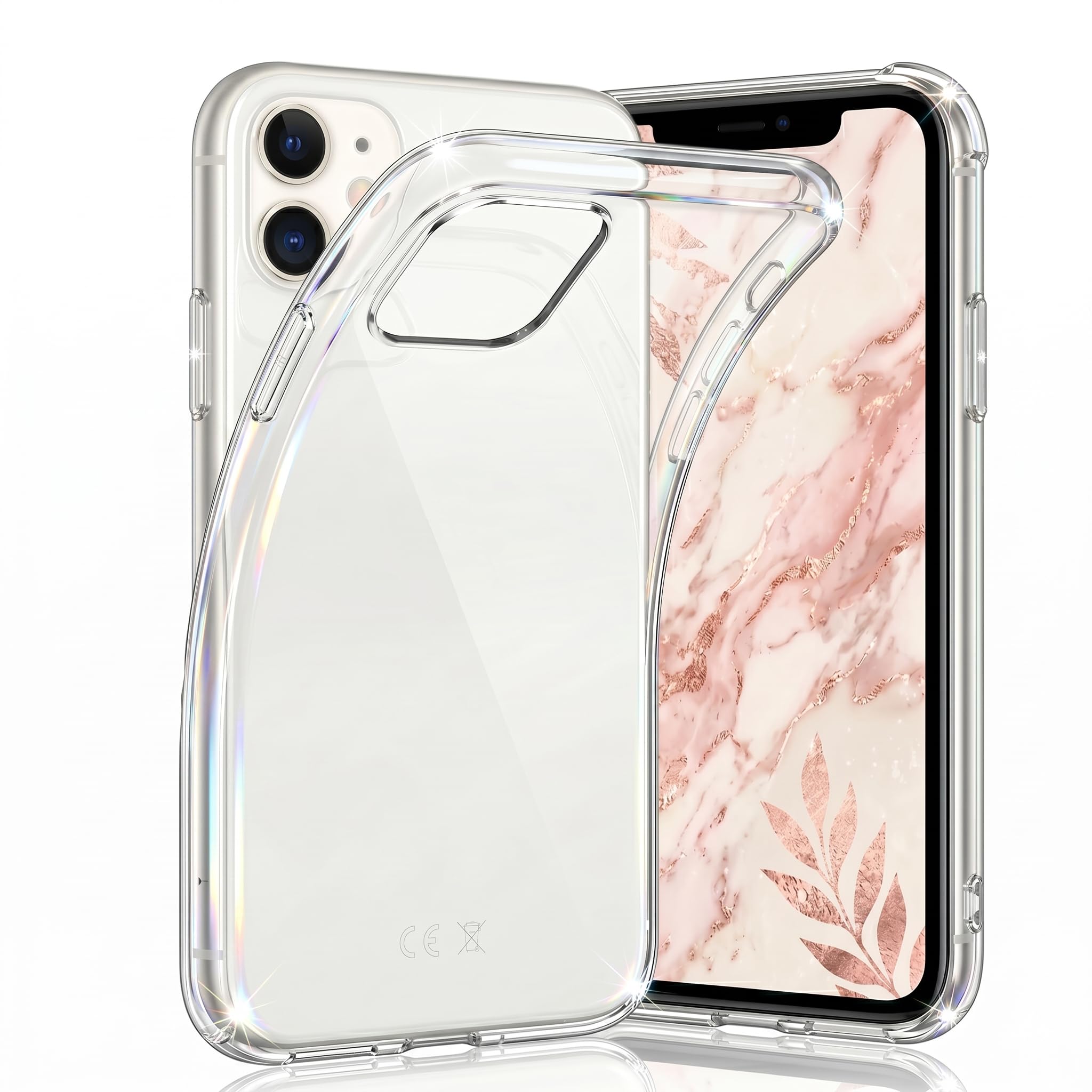 Fundas transparentes y delgadas compatibles con iPhone 11 Pro, fundas de silicona TPU antiamarilleamiento, ultradelgadas, transparentes, con protección de cámara y carga inalámbrica (paquete de 200)