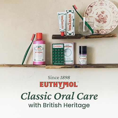 Miniatura 7 de EUTHYMOL Pasta de dientes original (3.7 onzas líquidas, paquete de 3)  Pasta de dientes sin flúor para dientes sensibles y encías. Mal aliento,