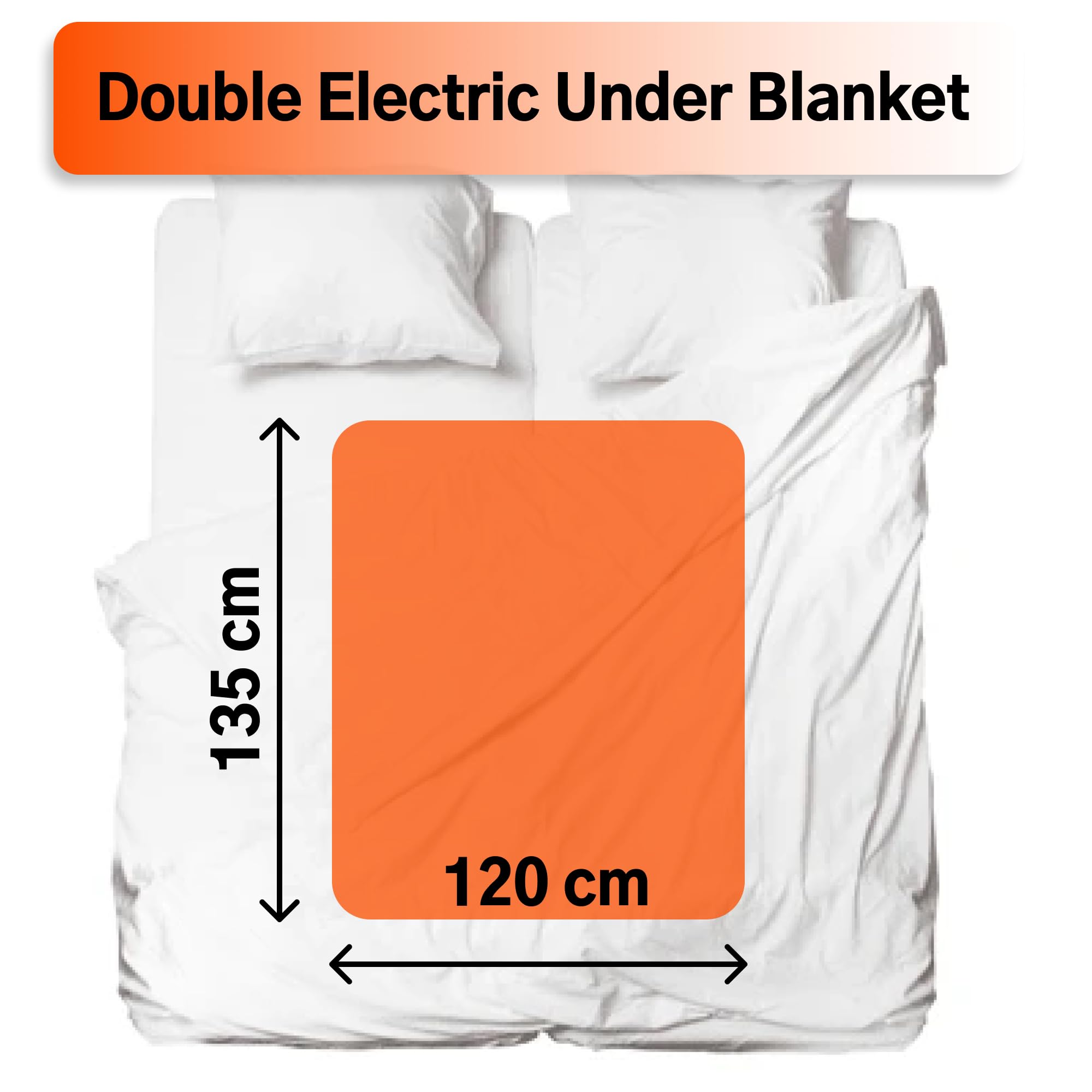 STATUS Double Electric Blanket 70W 3 Heat Setting Electric Under Blanket DEB1PKB - Image 2