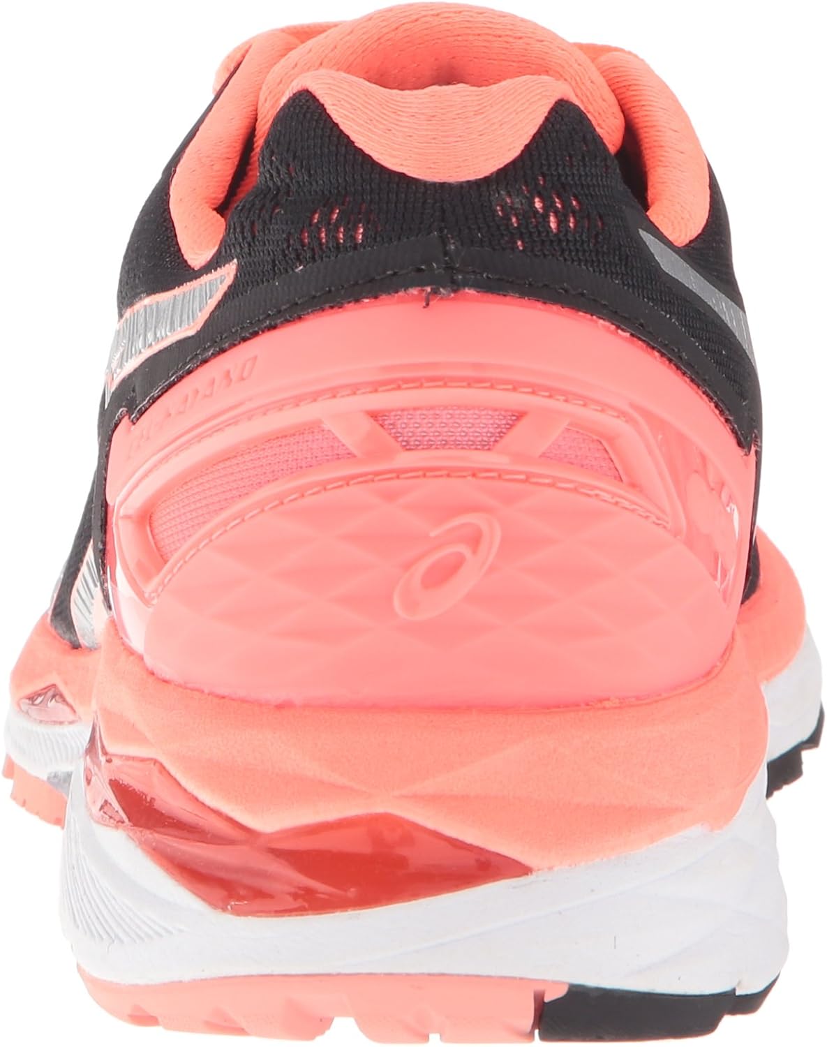 ASICS Women's Gel-Kayano 23 Running Shoes 6 Black/Silver/Flash Coral