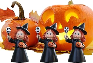 Teksome Hexen Figur | Hexe Deko Figur Für Schreibtisch | 3 Teile Skulptur Set Wohnaccessoires Außenbereich Garten Feiertag Bücherregal Kamin