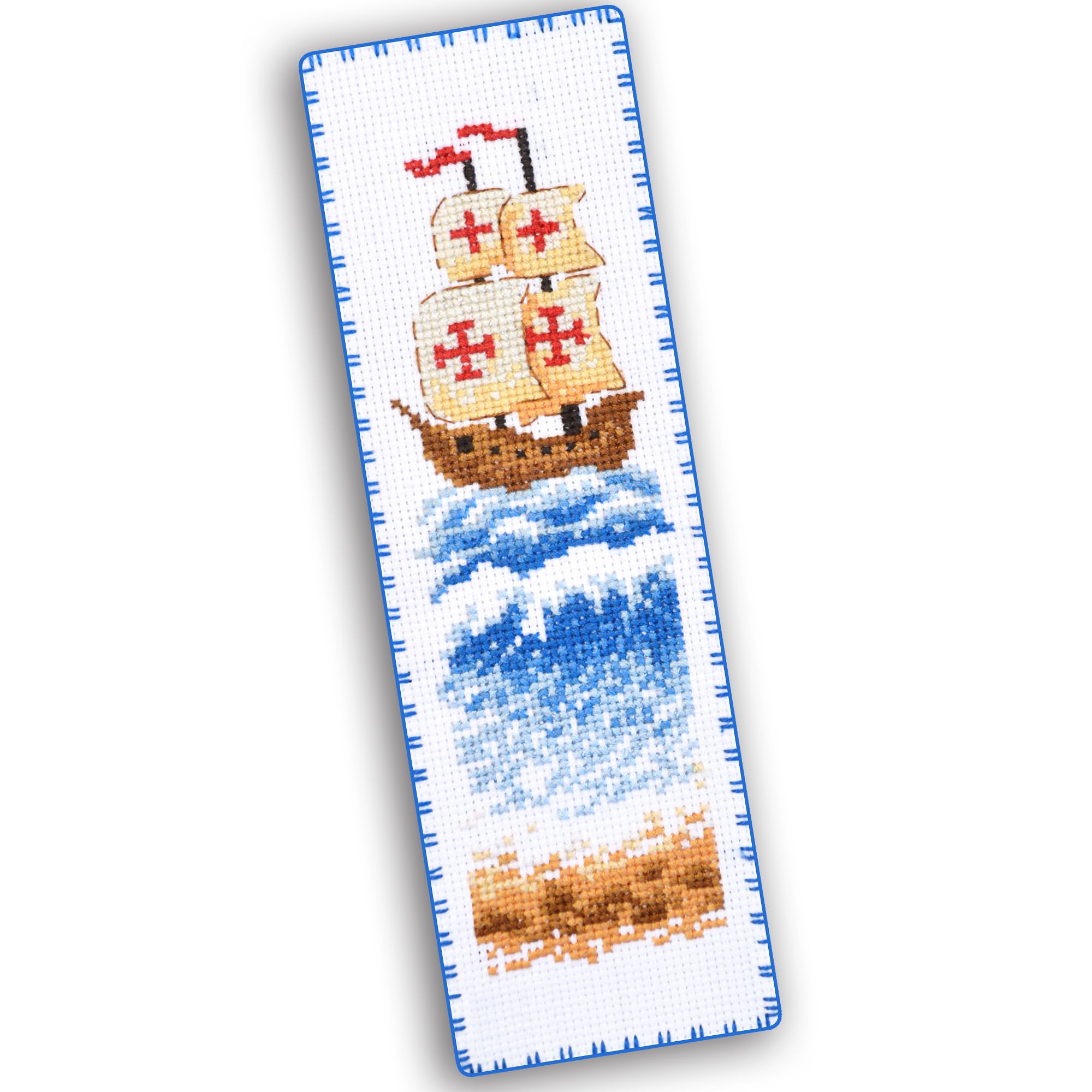 Povitrulya Kreuzstich-Set 'Happy Hanukkah' - DIY Lesezeichen Mit Aida-Stoff & Vorsortierter Zahnseide