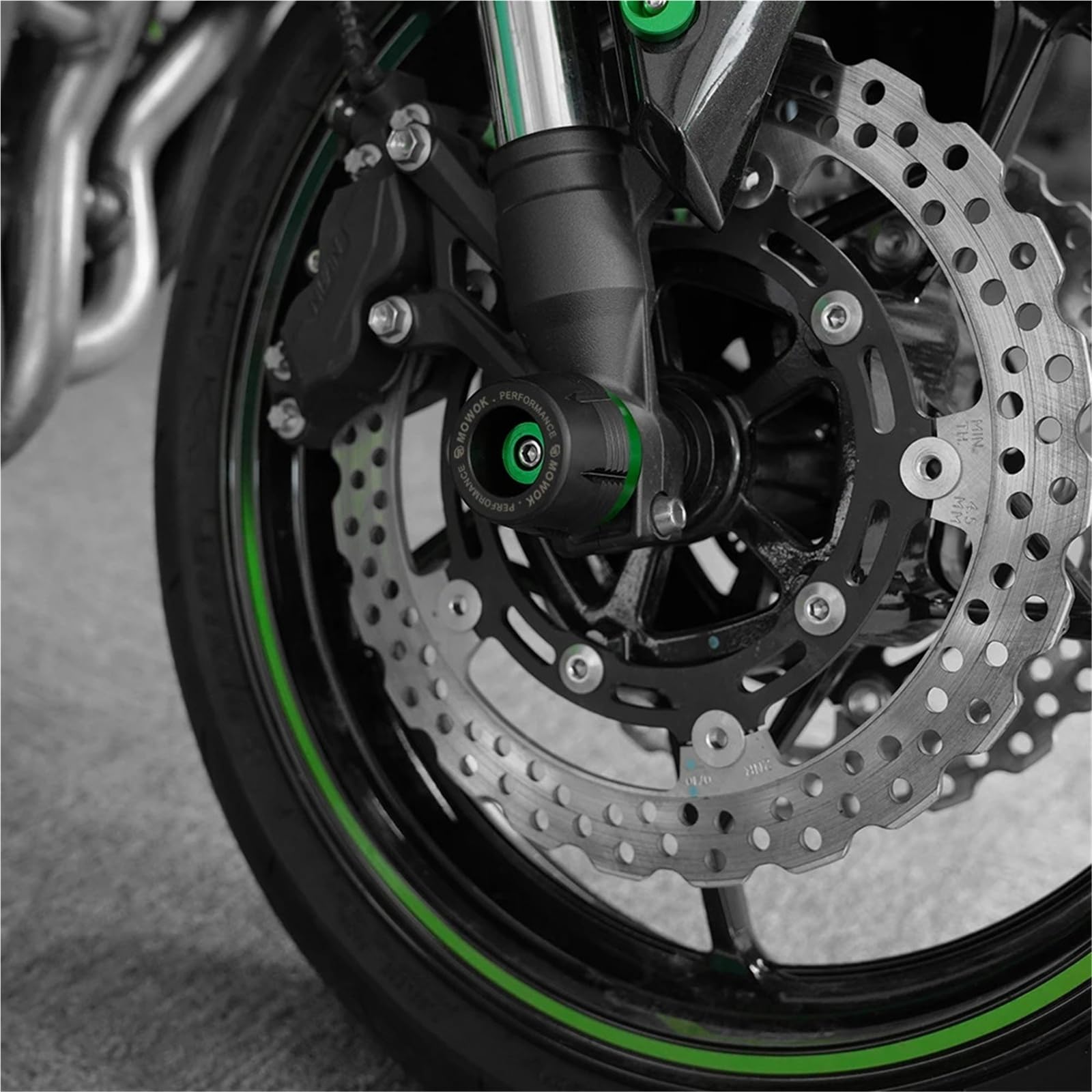 Pasuje Do Kawasaki Z900 Z650 Z 900 Ninja 650 Versys650 2020-2024 Akcesoria Motocyklowe Oś Przednia Widelec Koła Suwak Osłona Przed Uderzeniem(Red)