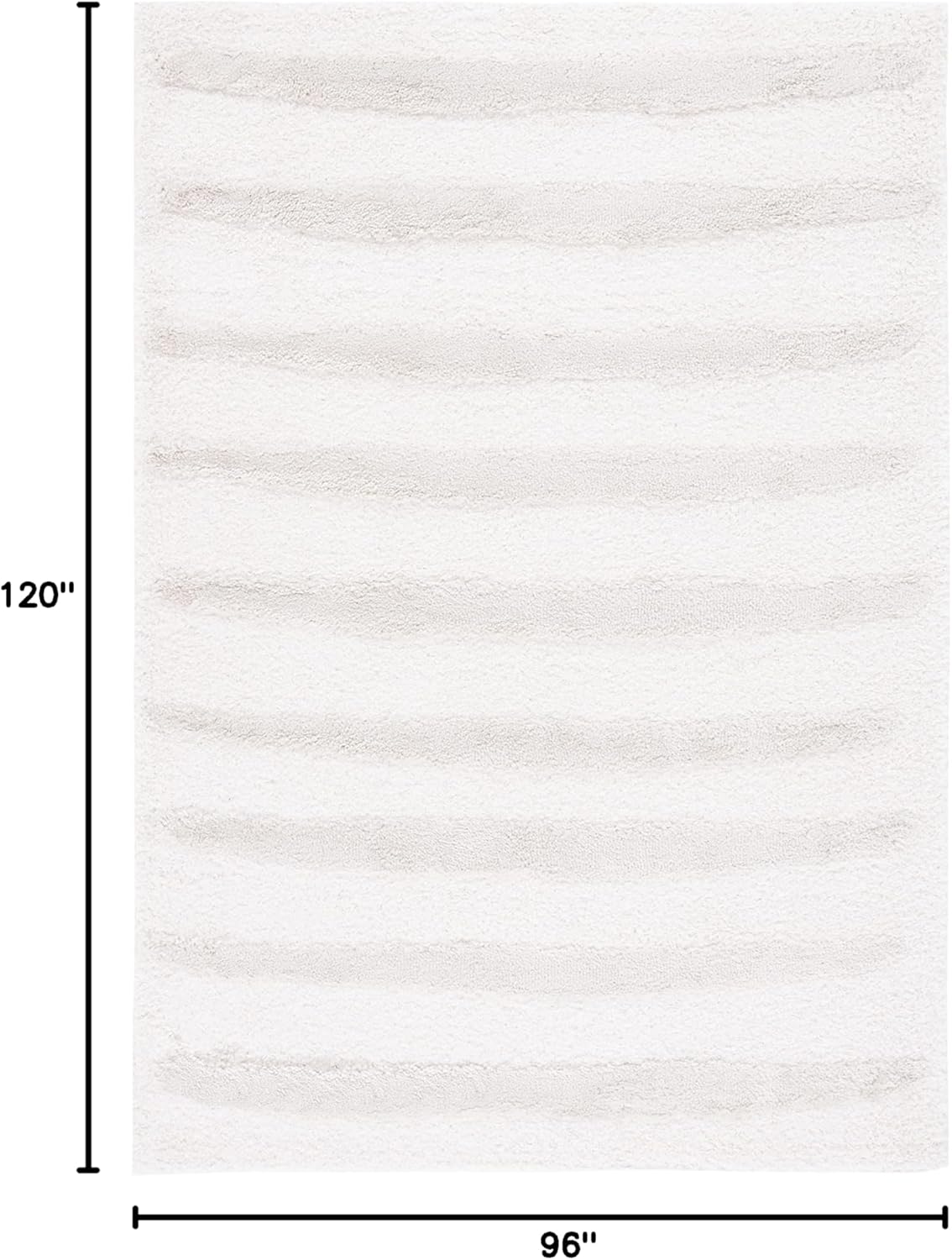 SAFAVIEH Area Rug 8x10 - Hi-Lo Shag Collection - Large - Beige, Non-Shedding & Easy Cleaning, Ultra Plush Thick Raised Pile, Ideal for Living Room, Bedroom, Dining Space (HLS202B)