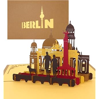 3D Pop Up Map Berlin Skyline - Souvenir & Travel Voucher