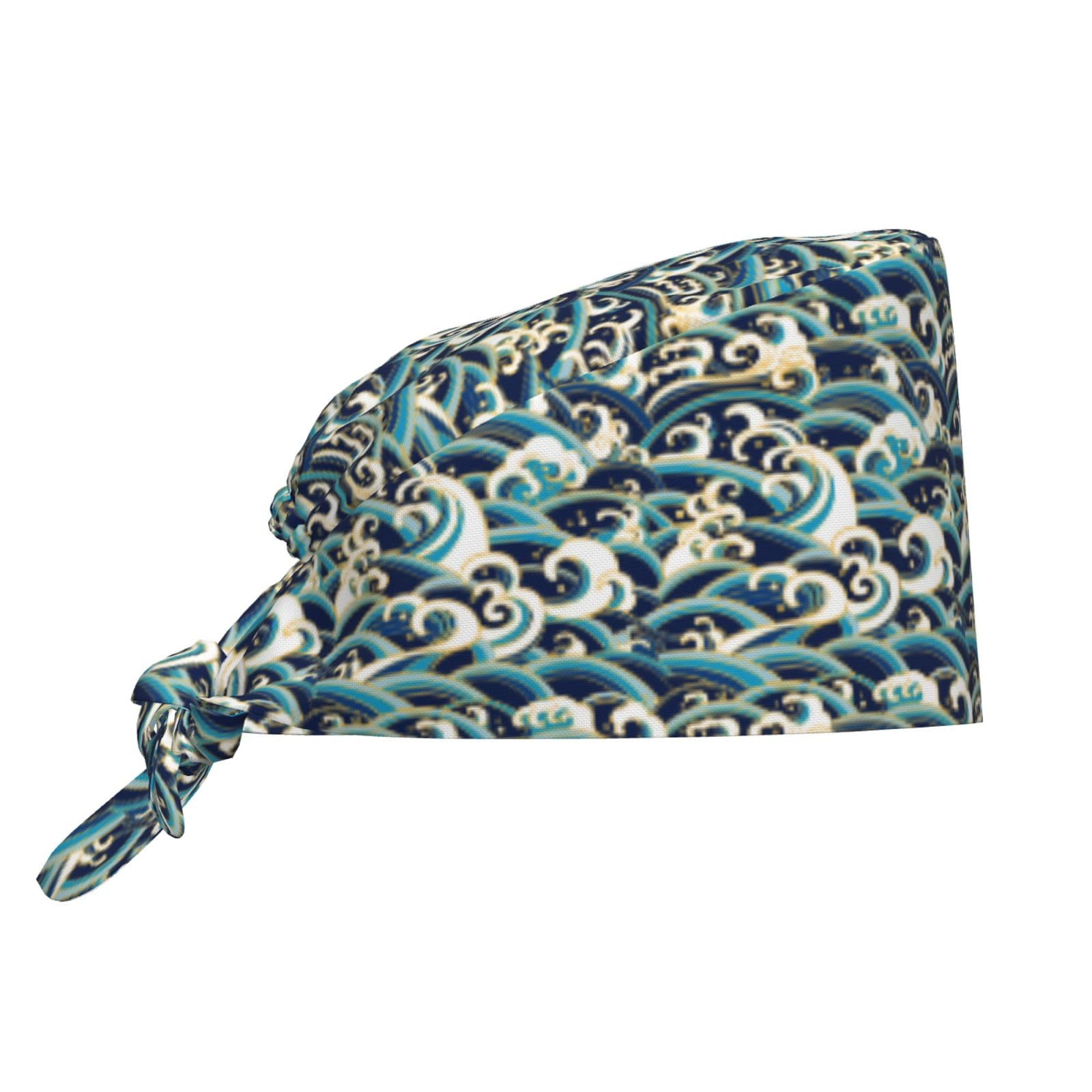 Surgical Caps Men Women, Scrub Cap with Sweatband Adjustable
