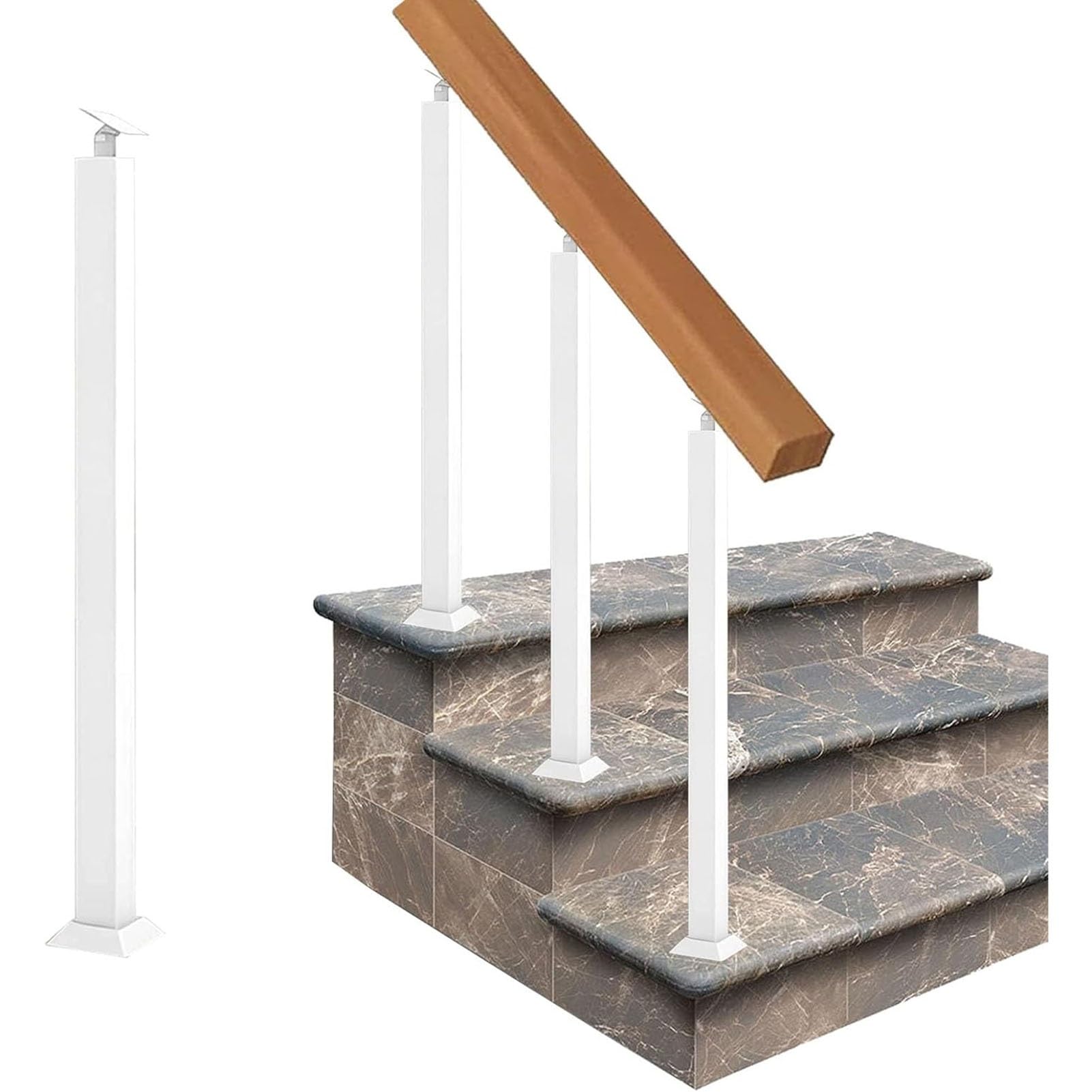 Barreaux de rampe en métal pour sécuriser les marches du jardin et les terrasses