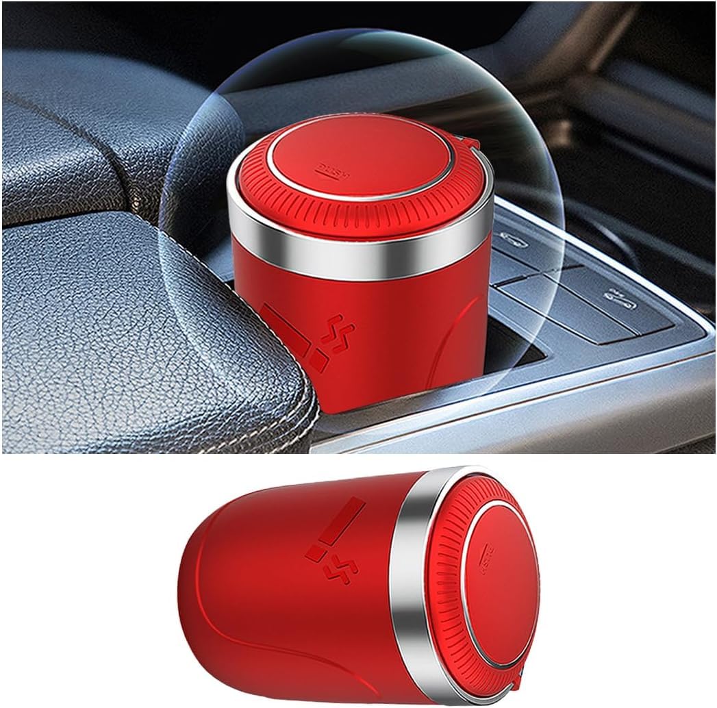GAOGaoxin Car Ashtray, Detachable Easy Clean Car Ashtray with Folding Lid, Self Extinguishing Ashtray for Au di A6 S6 Sedan Avant 4A 4B 4F 4G C4 C5 C6 C7 C8