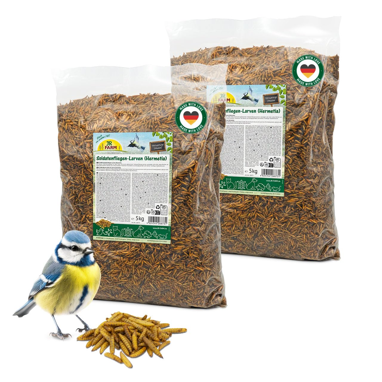 JR Farm Garden Hermetia/Larvas de Mosca de Soldado 10 kg