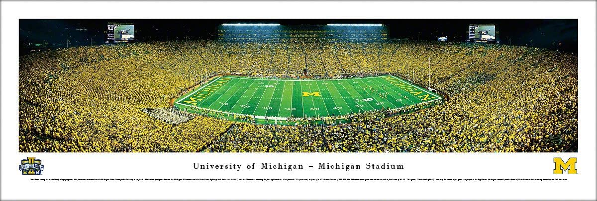 Michigan Football, Under The Lights II - Panoramic Posters and Framed Pictures by Blakeway Panoramas