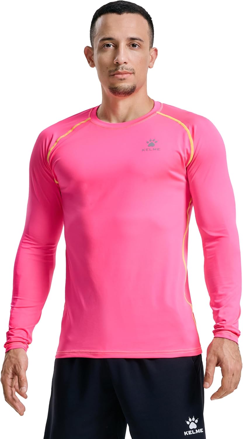 KELME Men's Long Sleeve Compression Shirt, Cool Dry Athletic Top Base Layers, Running Soccer Football Undershirt T-Shirt - Image 2