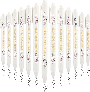 Fulmoon 75 Pcs Bridal Shower Pens Bulk Wedding Pens Favors Bachelorette Engagement Party Gifts Baby Shower Pen Prizes Souvenirs Bag Supplies for Guest Game Office School (Floral)