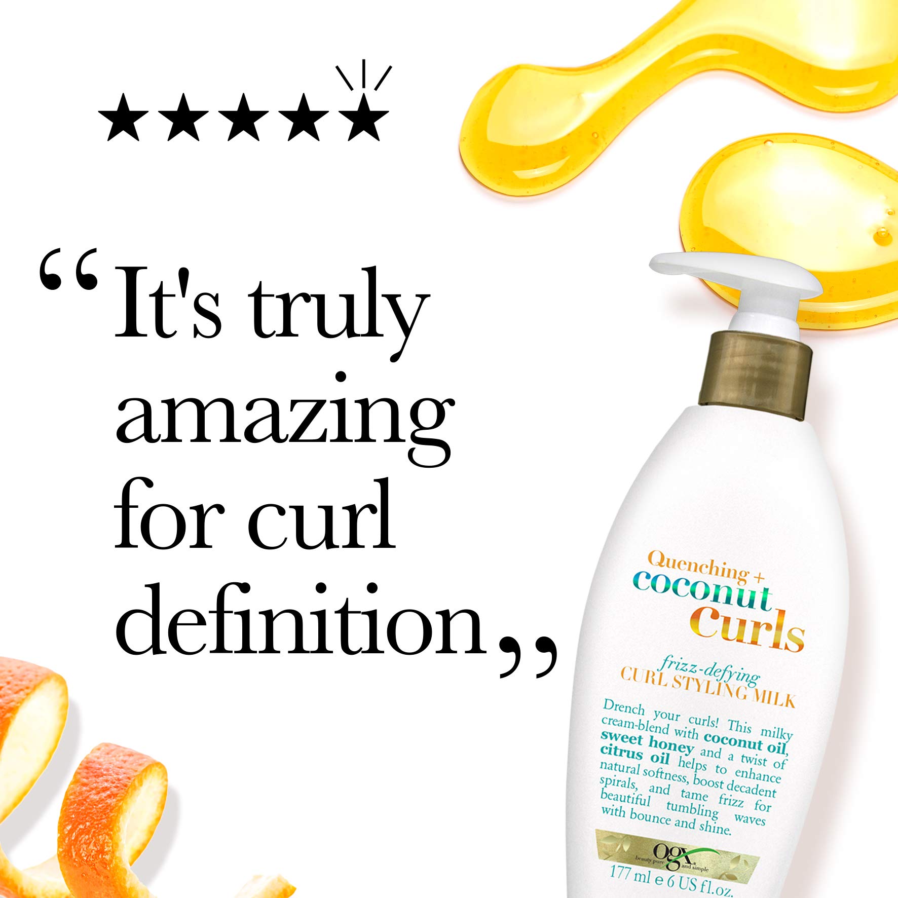 OGX Coconut Milk Curl Defining Cream for Curly Hair, 177 ml Buy Online