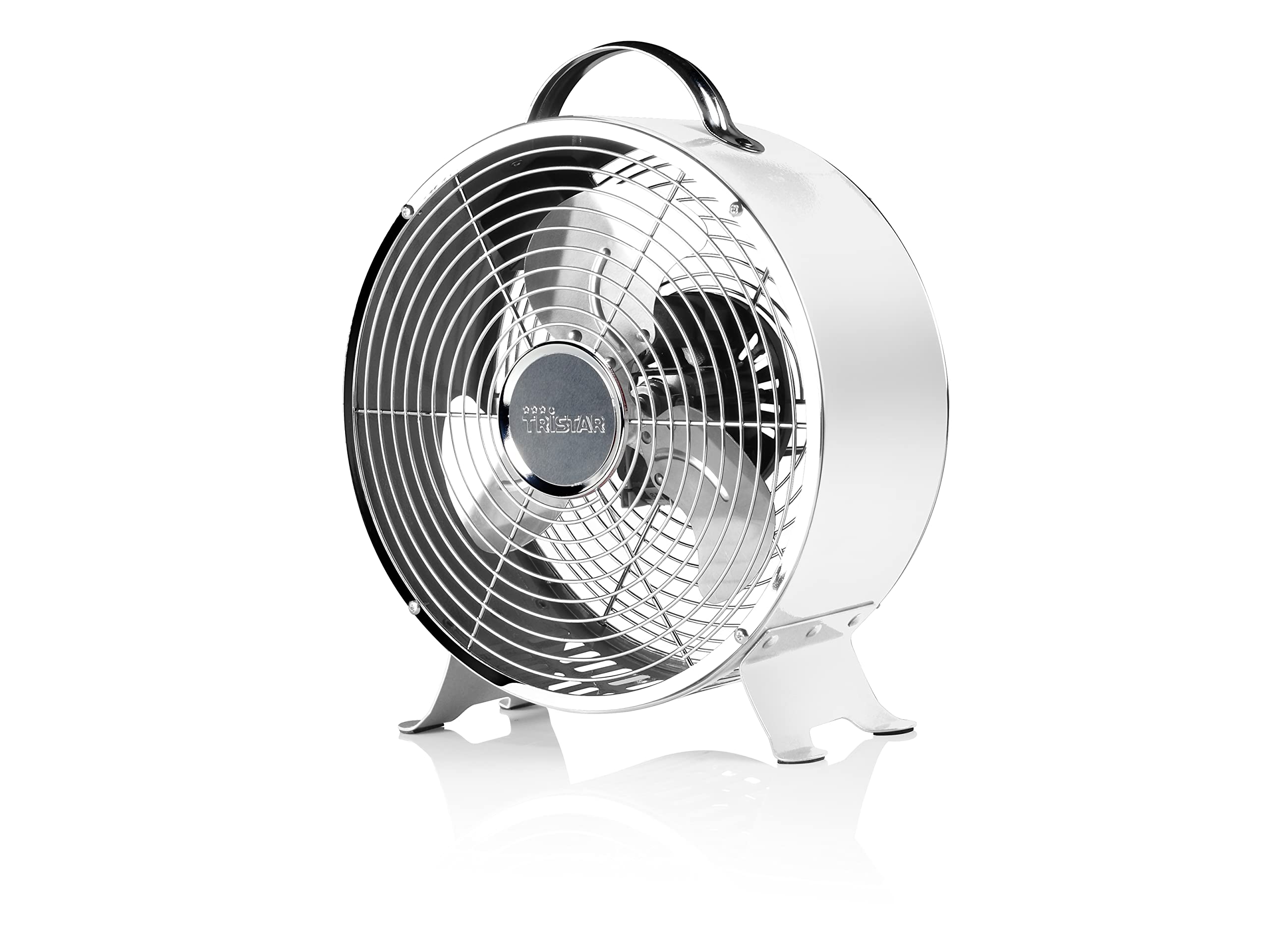 Tristar Retrò VE-5967 Ventilatore da Tavolo, 20 W, 49.5 decibel, Metallo, 2 Velocità, Bianco