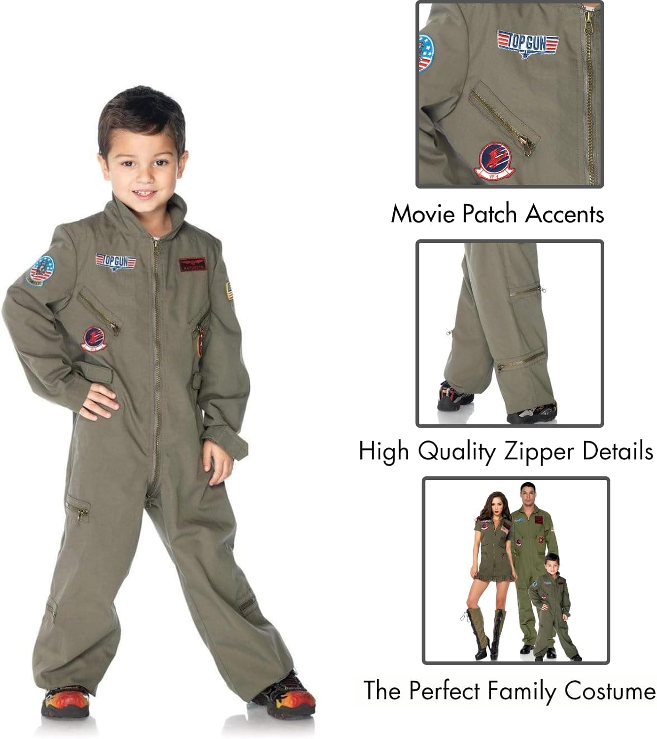 Leg Avenue Boys Top Gun Flight Suit - Image 3