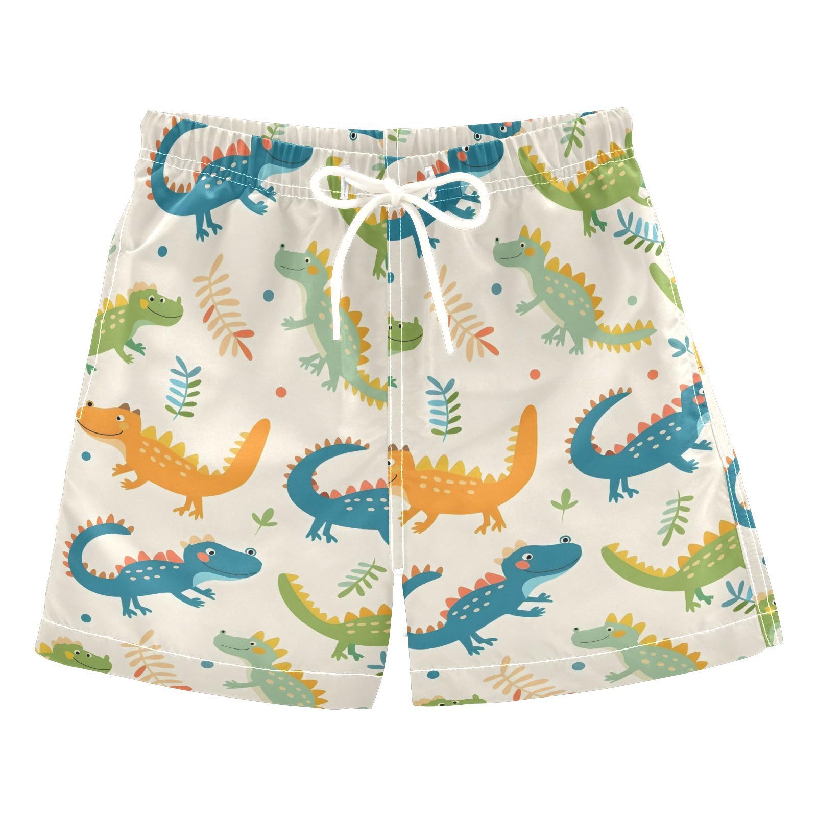 ALAZA Puppy Dog Paw Print Cartoon White Boys Quick Dry Beach Board Shorts Kids Swim Trunks Bathing Suit Swimsuit 2T