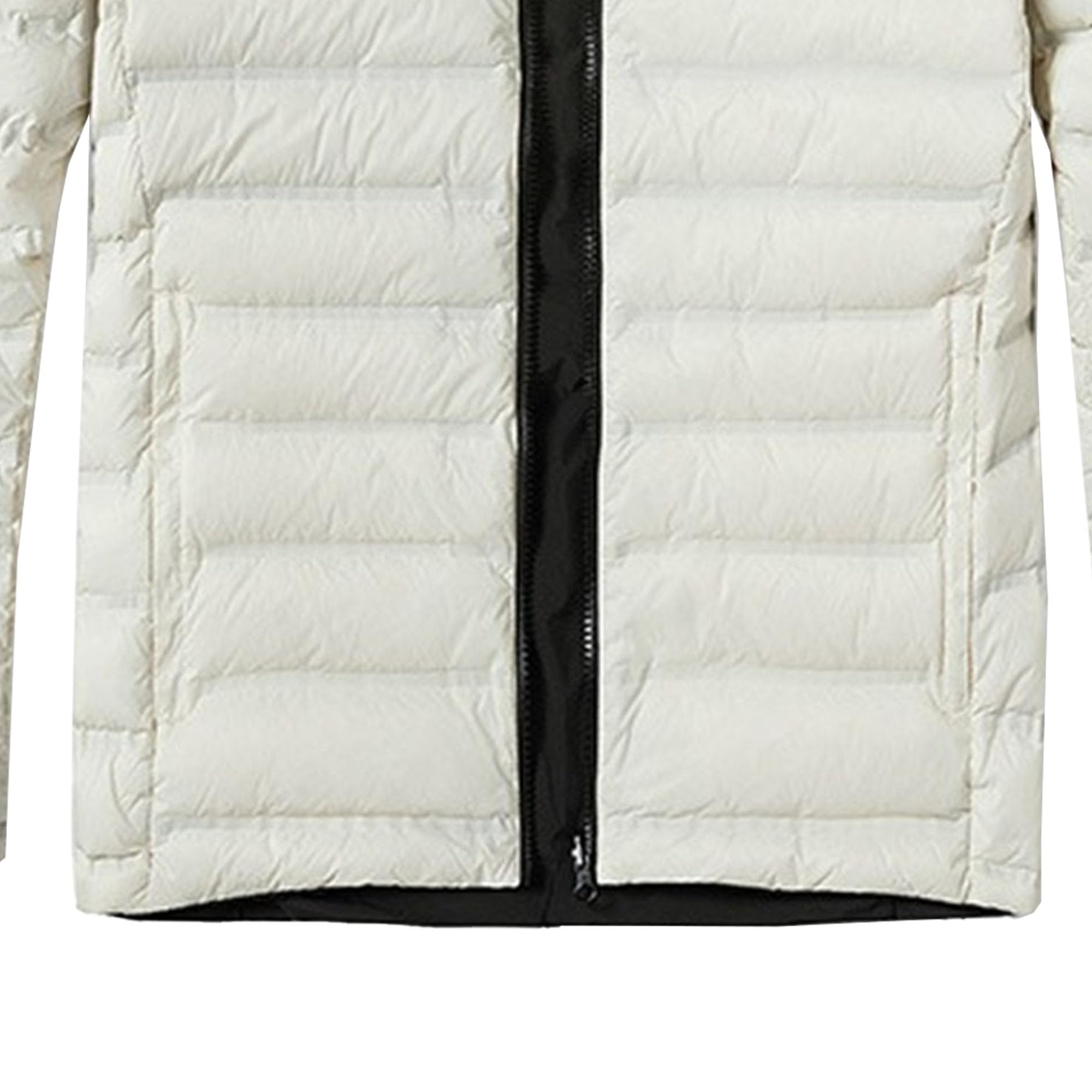 Piumino da uomo leggero e caldo con zip intera con cappuccio casual escursionismo cappotto invernale da uomo leggero giacca ripiegabile