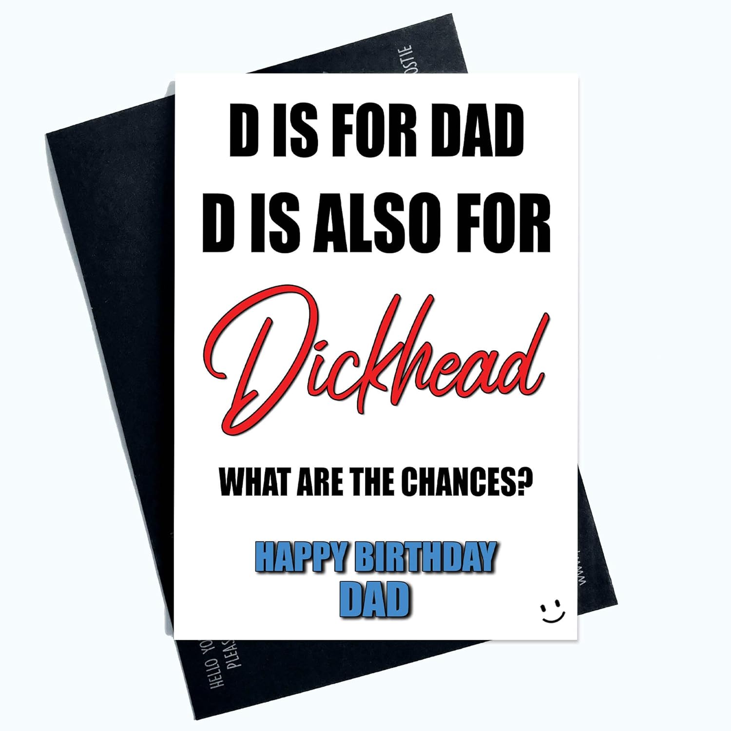 Funny Rude Cards Happy Birthday Dad D*ckhead Novelty Humour Cards Banter PC989