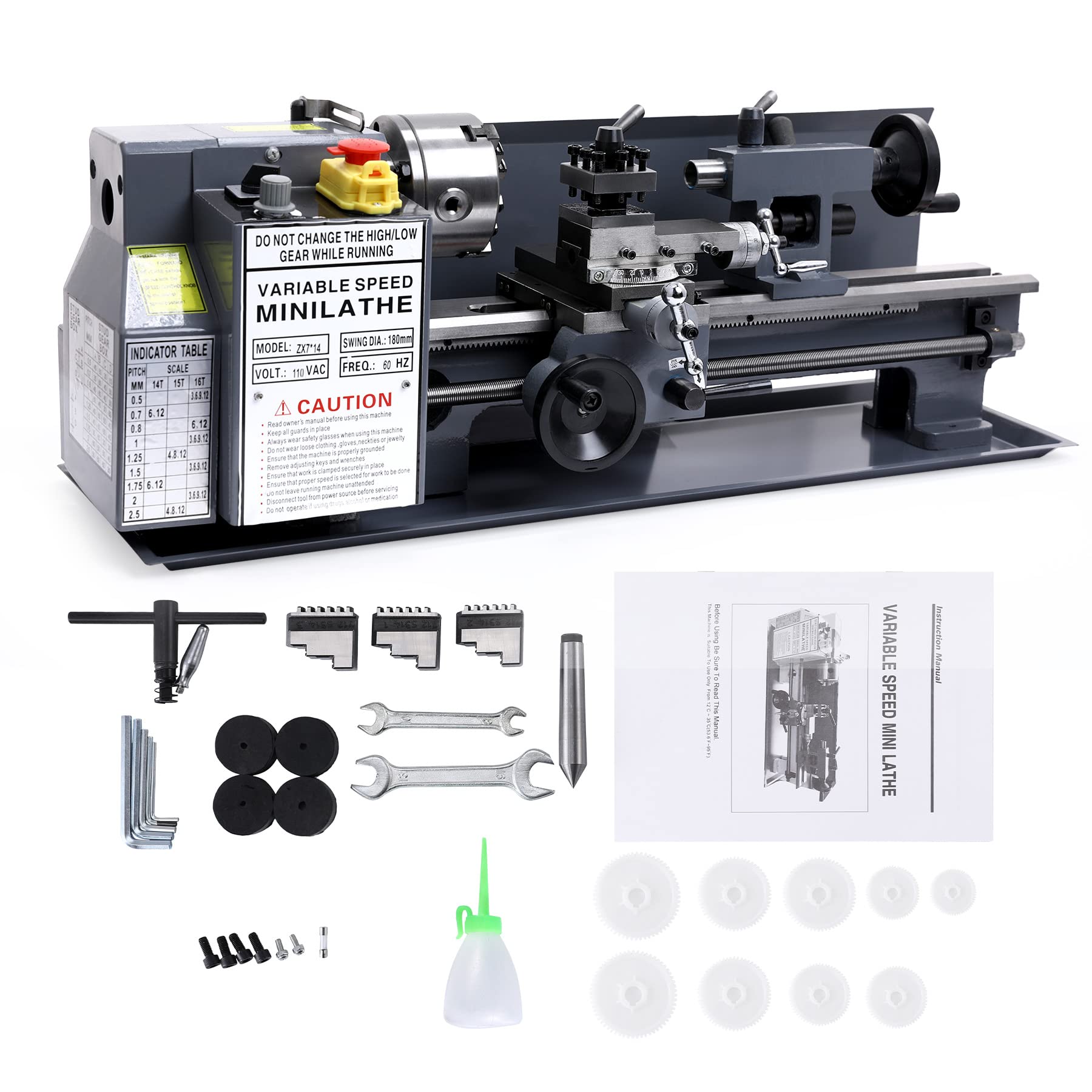 Buy CREWORKS Mini Metal Lathe Machine with 3Jaw Chuck Metal and