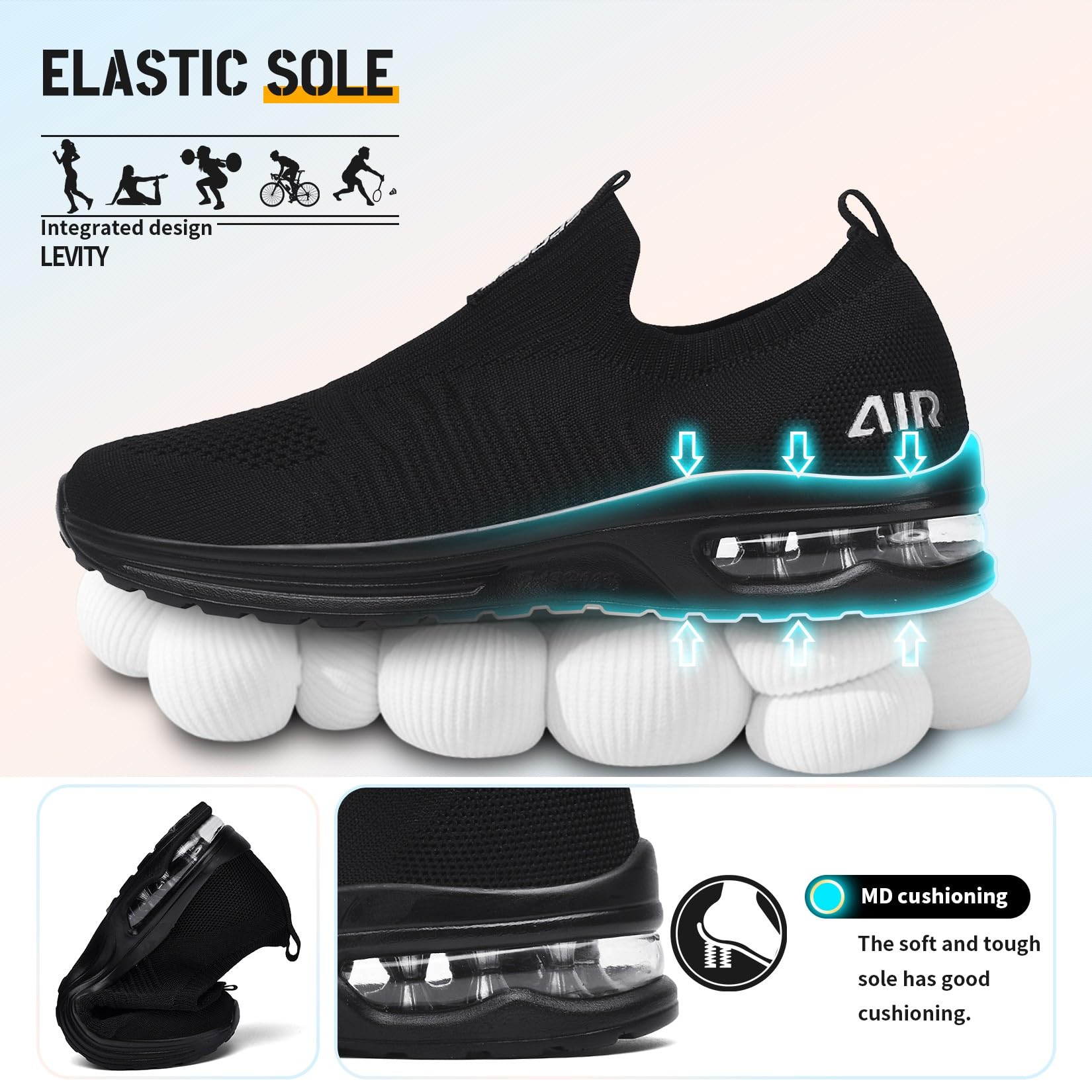 Littleplum Zapatillas deportivas para mujer, ligeras, cómodas, transpirables, de malla