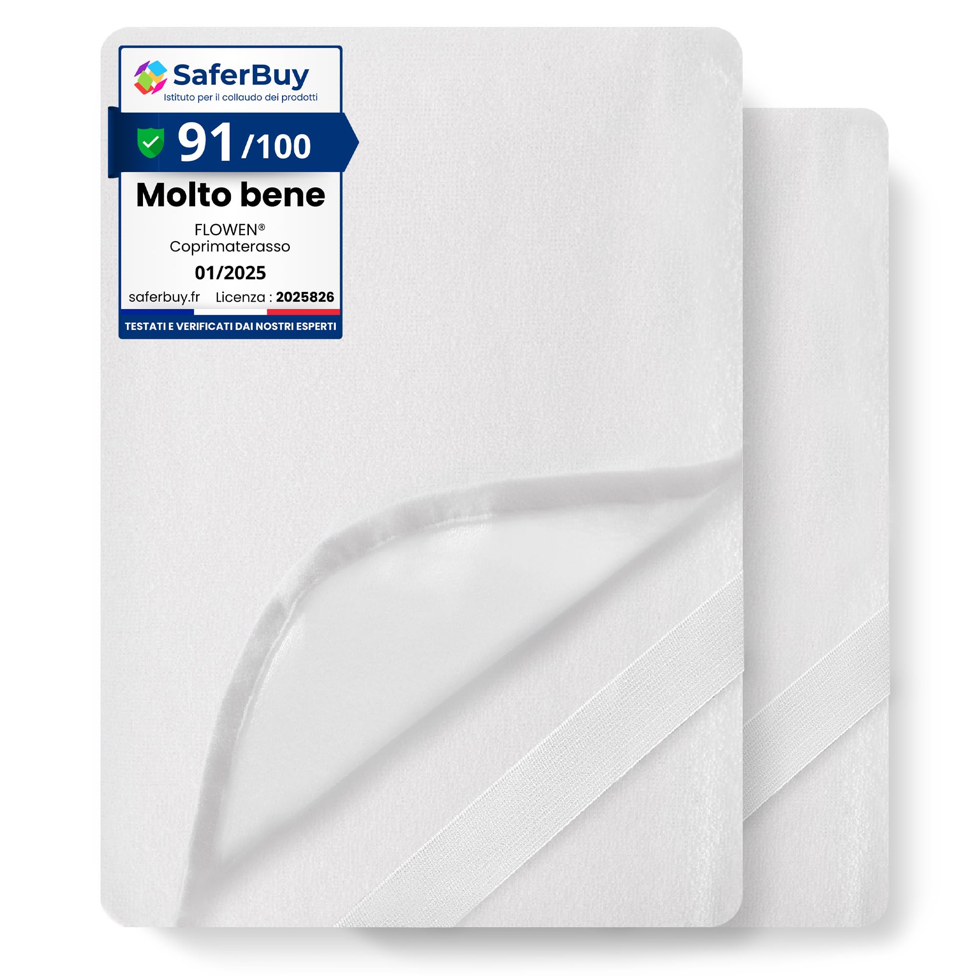 Coprimaterasso Singolo Impermeabile in Cotone 90x190 cm 2pz Lenzuolo Cerata Letto Traversa Lettino Fresco Protezione Materasso Traspirante Antiacaro Anallergico Lavabile in Lavatrice con 4 Elastici