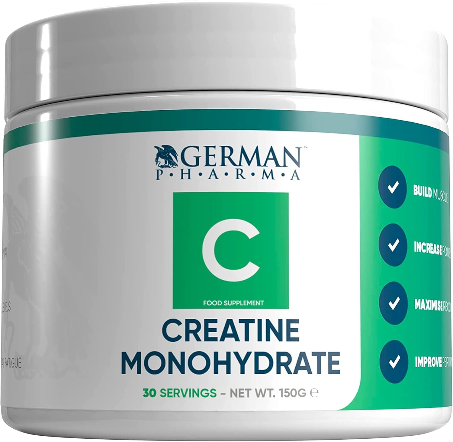 Creatine Monohydrate Powder 150g, 100% Pure Creatine Supplement, Made in the UK, 150 g (Pack of 1)