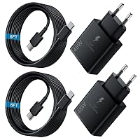 Caricatore rapido USB C da 45 W con cavo di tipo C da 2 m per Samsung Galaxy S25