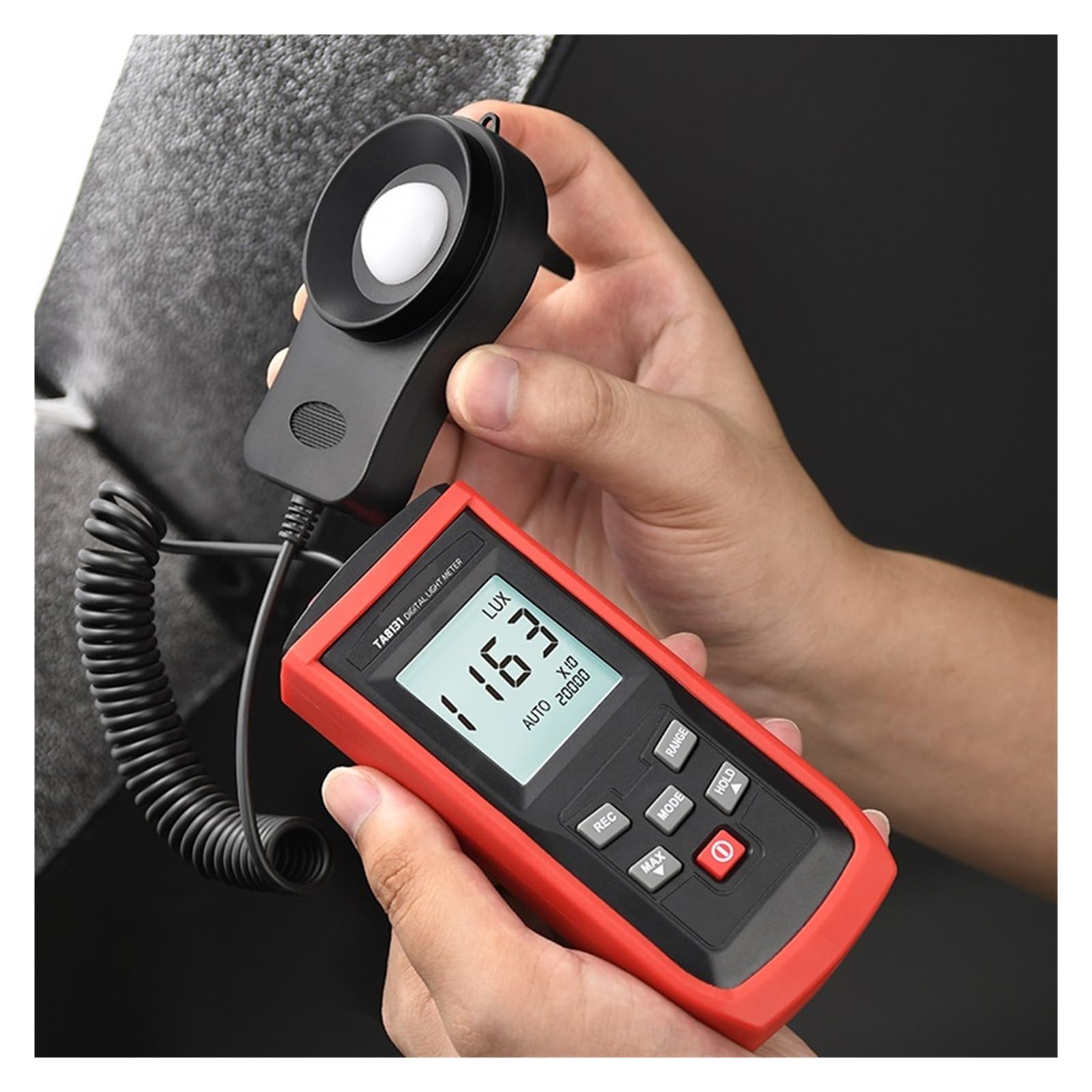 Luxometro Digitale Luxmetro Professionale Misuratore Di Luce Portatile Ad Alta Precisione Illuminometro Fotometro 100000LUX Ampia Gamma, Alta Precisione(TA8121 Standard Type)