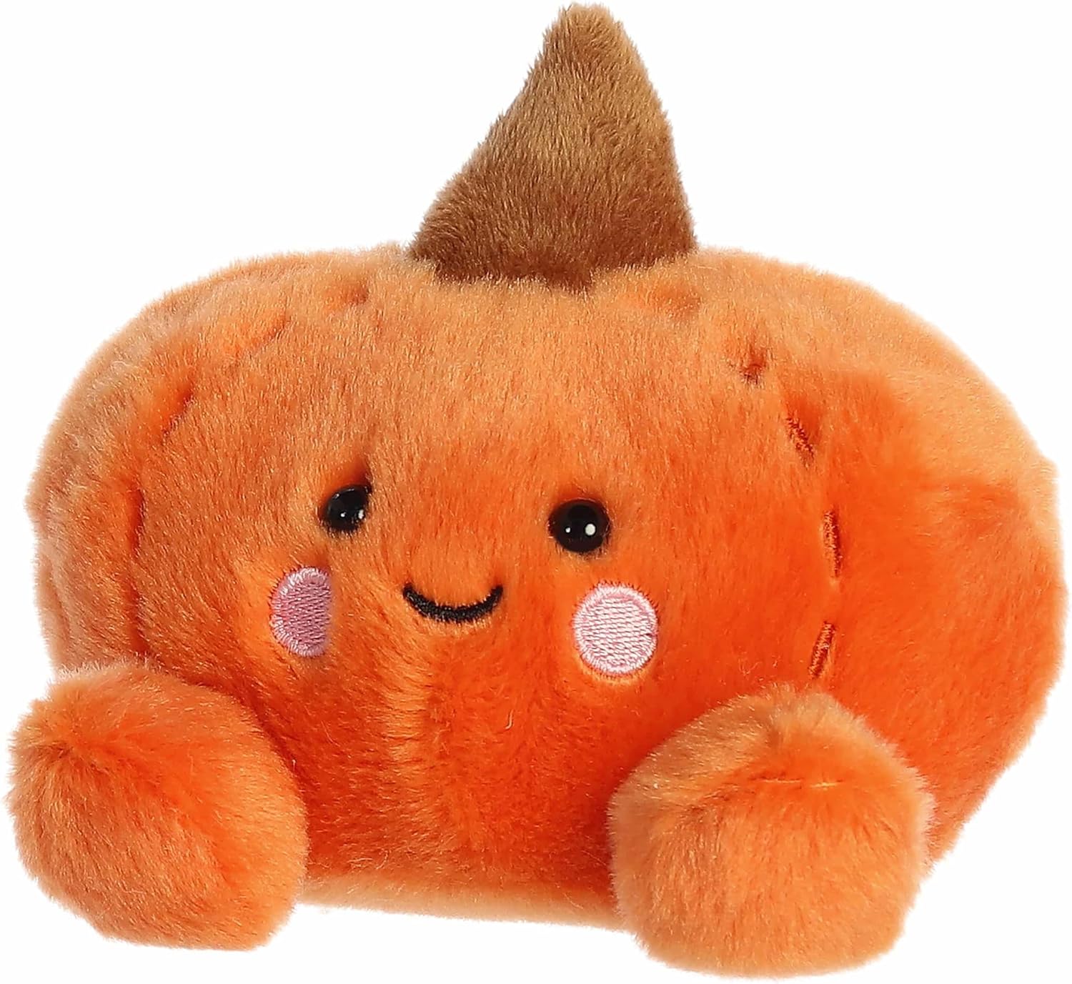 Aurora Spooky Palm Pals Paisley Pumpkin Stuffed Animal - Fun Collectible Plush for Kids and Adult Collectors - Perfect for Halloween Decorations and Gifts - Orange 5 Inches